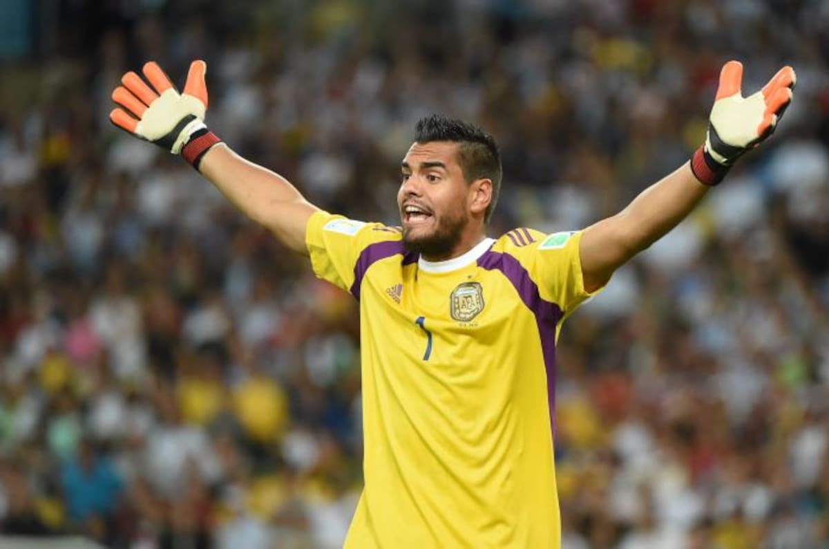 Sergio Romero nuevo portero del Manchester United. AFP PATRIK STOLLARZ