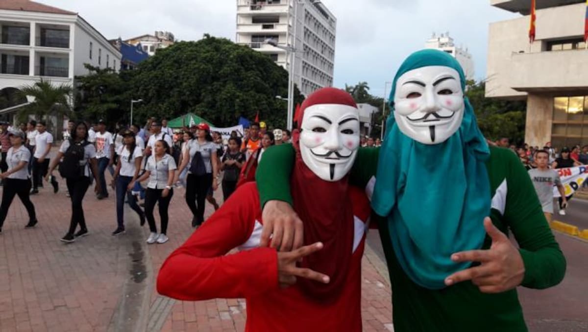 Así transcurrió la marcha de los estudiantes. Oscar Díaz