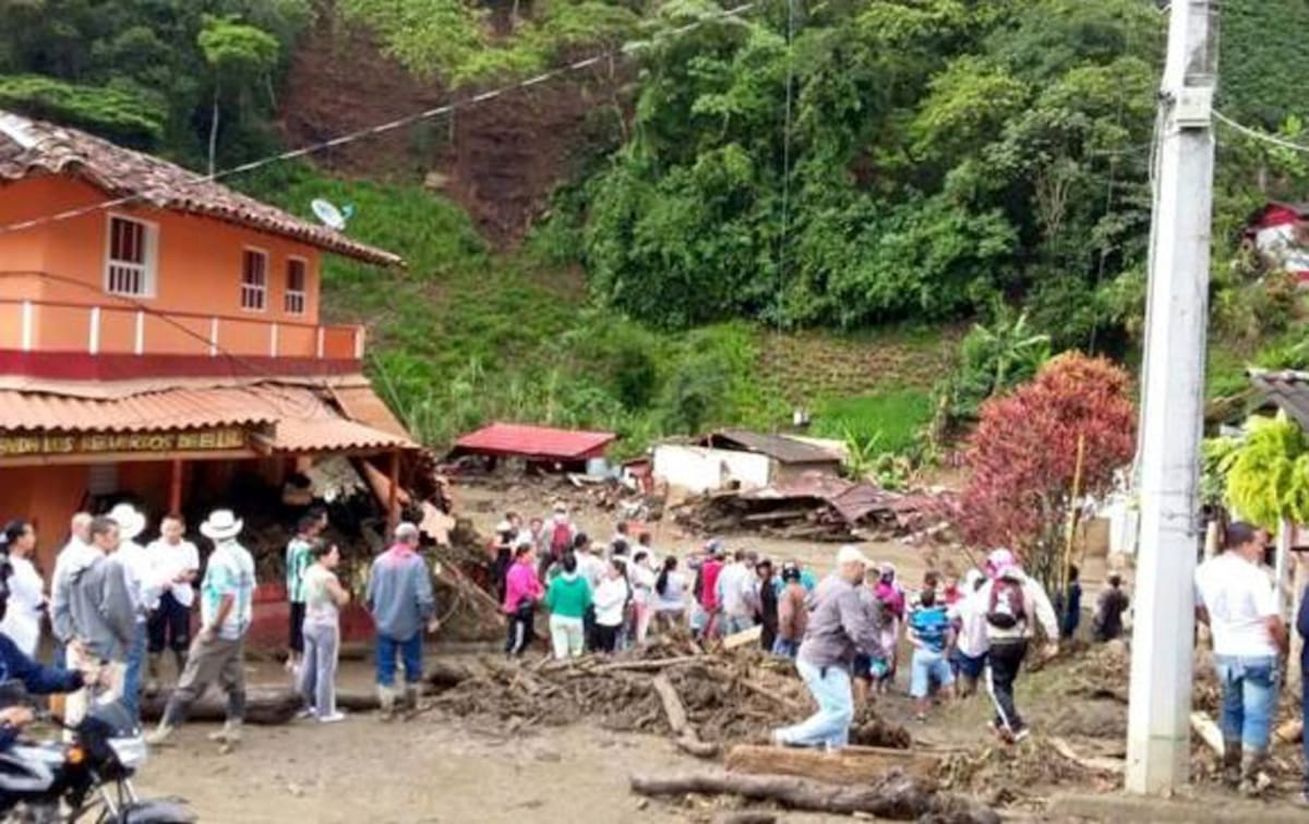Así quedó el municipio de Salgar después del desbordamiento de la quebrada la Liboriana. COLPRENSA