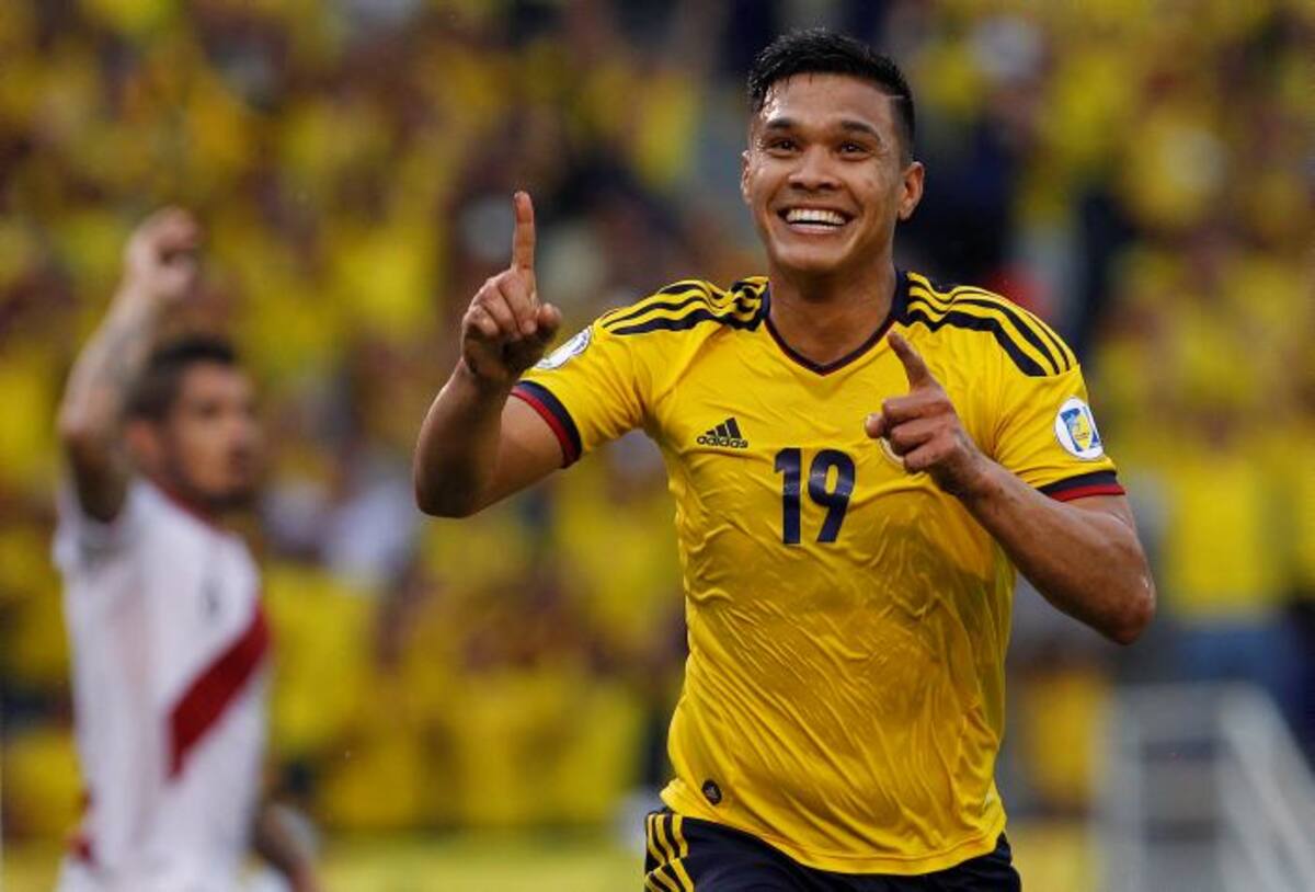 Teófilo Gutiérrez anotó el segundo gol del partido, al término del primer tiempo. AFP