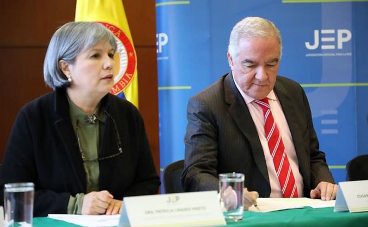 Magistrada Patricia Linares y el Contralor General de la República, Edgardo Maya. Colprensa.