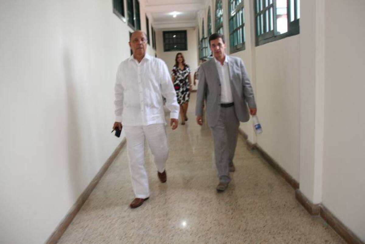 El presidente del Tribunal Administrativo de Bolívar, José Fernández; y el presidente del Consejo de Estado, Danilo Rojas. ZENIA VALDELAMAR