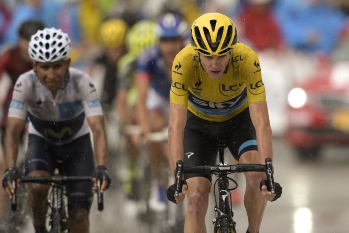 Chris Froome y Nairo Quintana. AFP LIONEL BONAVENTURE