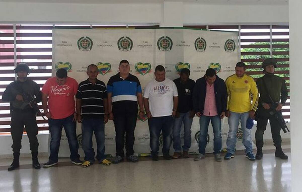 Los capturados quedaron a disposición de las autoridades. FOTO: COLPRENSA