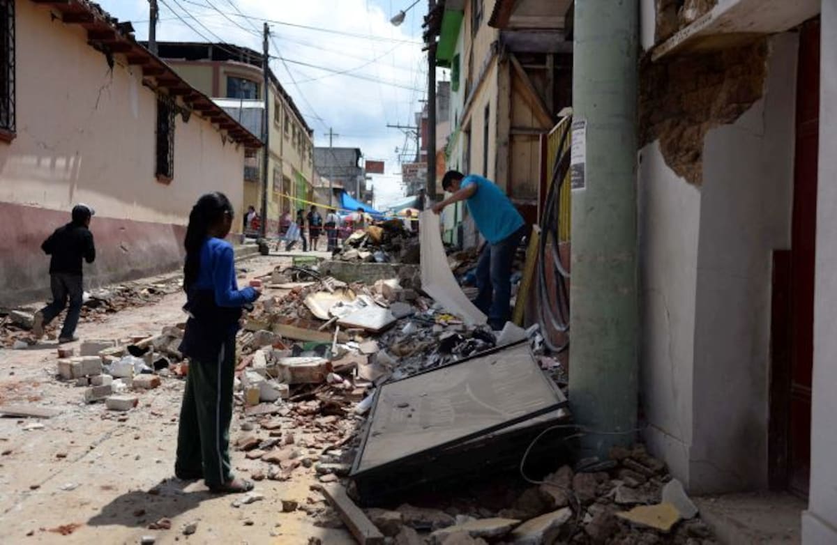 La población más afectadas por el sismo es San Marcos en Guatemala. AFP JOHAN ORDONEZ