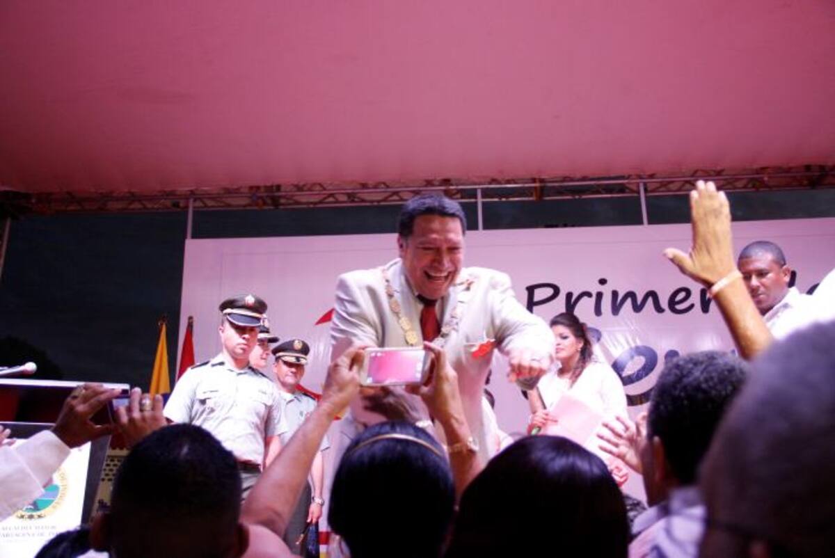 Una imagen del primero de enero de 2016 cuando Manuel Vicente Duque Vásquez asumió la alcaldía de Cartagena. Archivo.