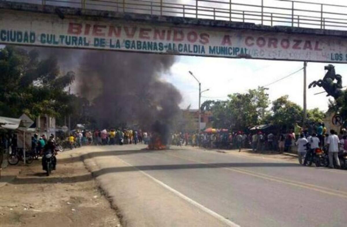 Disturbios del jueves en Corozal. EL UNIVERSAL