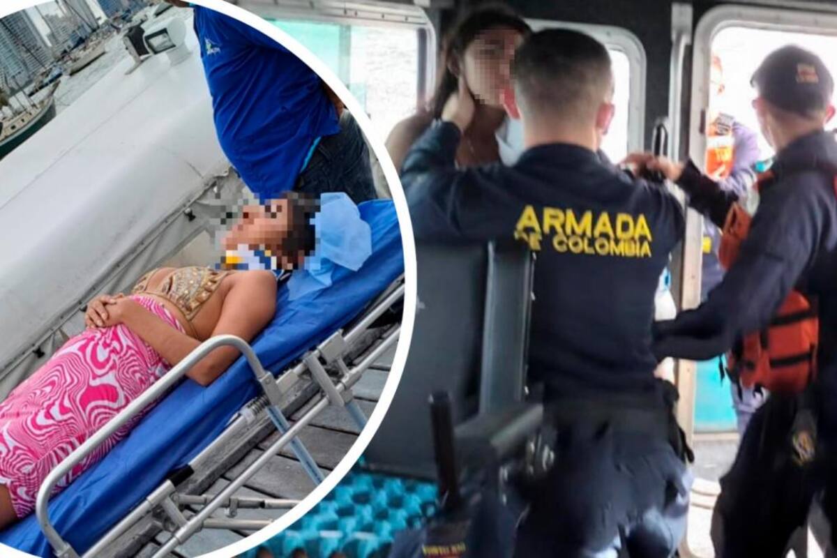 Dos mujeres heridas tras choque en el mar en las Islas del Rosario