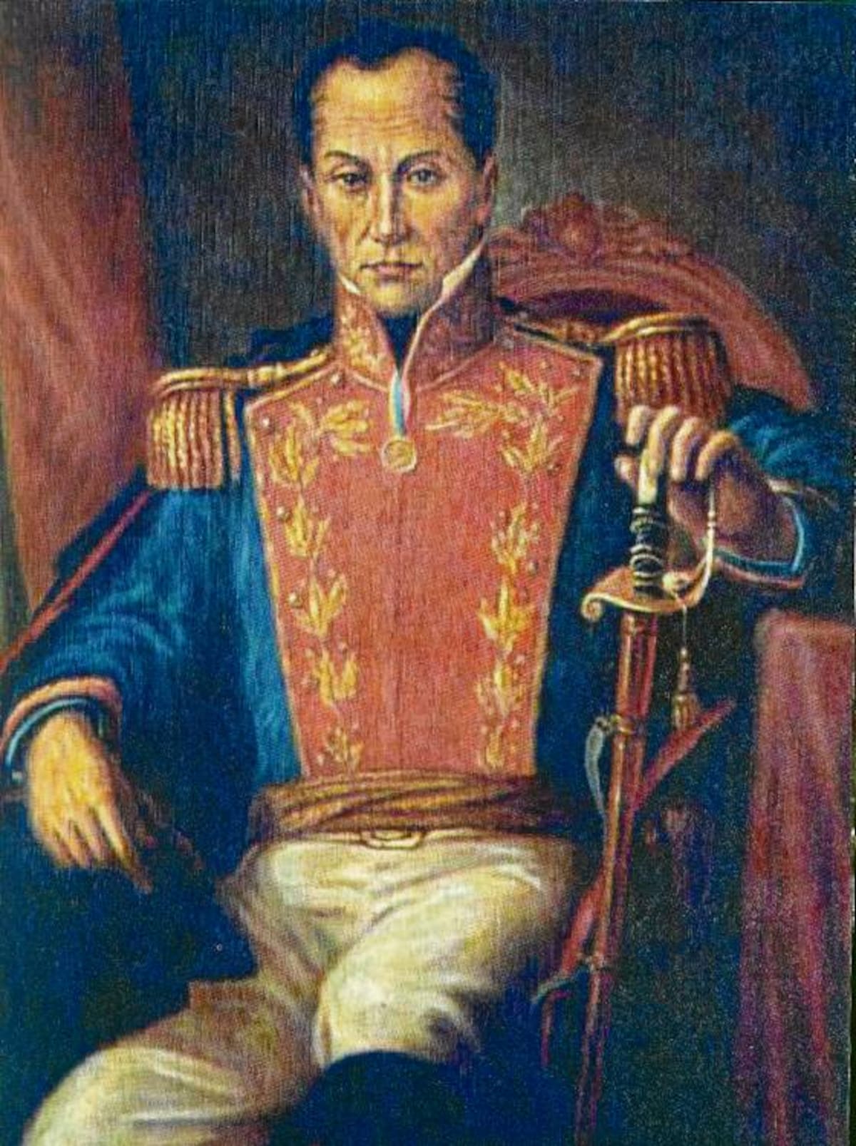 Retrato de Simón Bolívar.