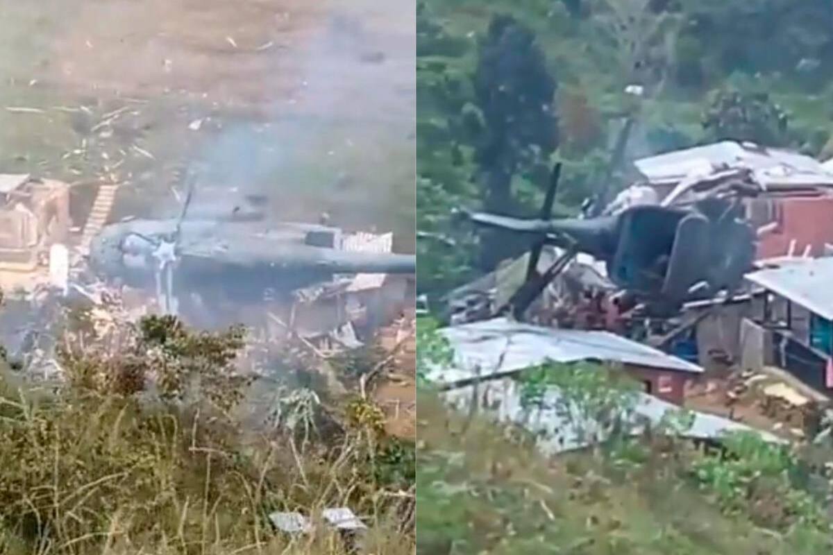 Confirman que accidente de helicóptero del Ejército dejó siete personas heridas