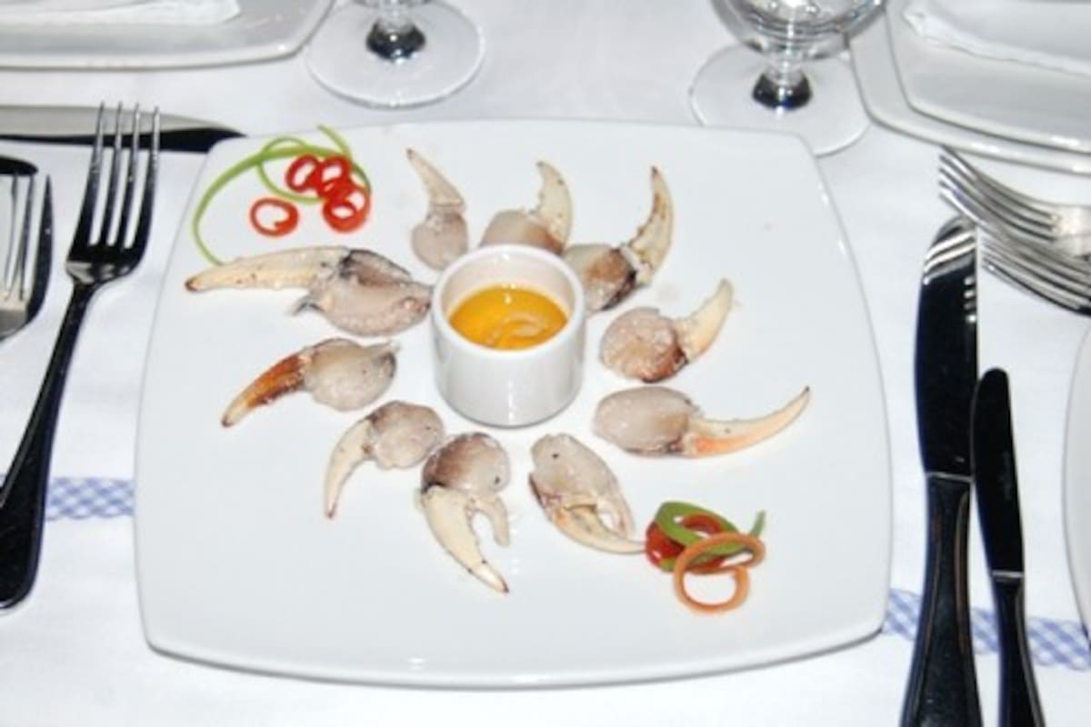 Muelas de cangrejo al ajillo.