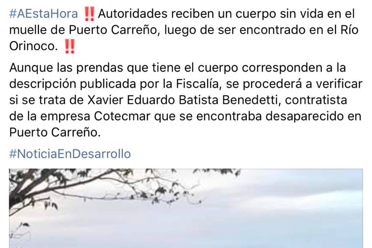 Investigan si cuerpo que hallan en Vichada es de cartagenero
