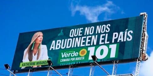 CNE ordenó a Katherine Miranda desmontar vallas sobre Abudinen