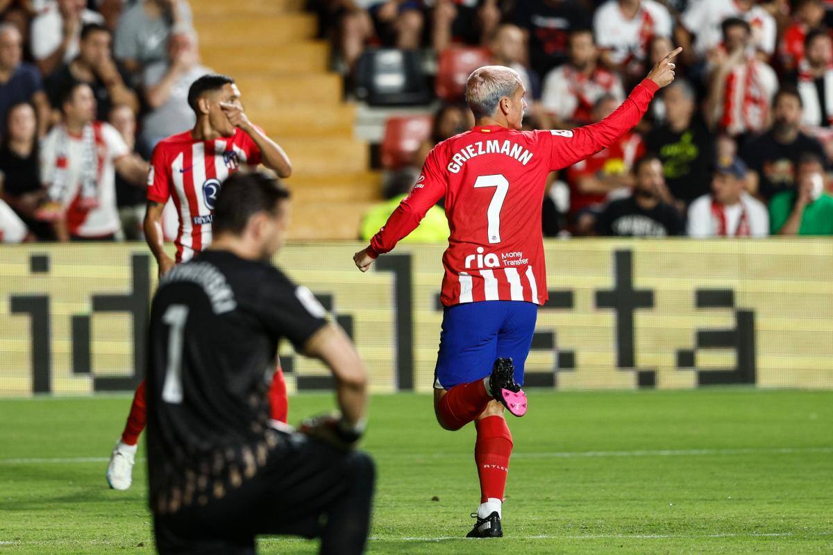Siete goles le anotó el Atlético de Madrid al Rayo Vallecano