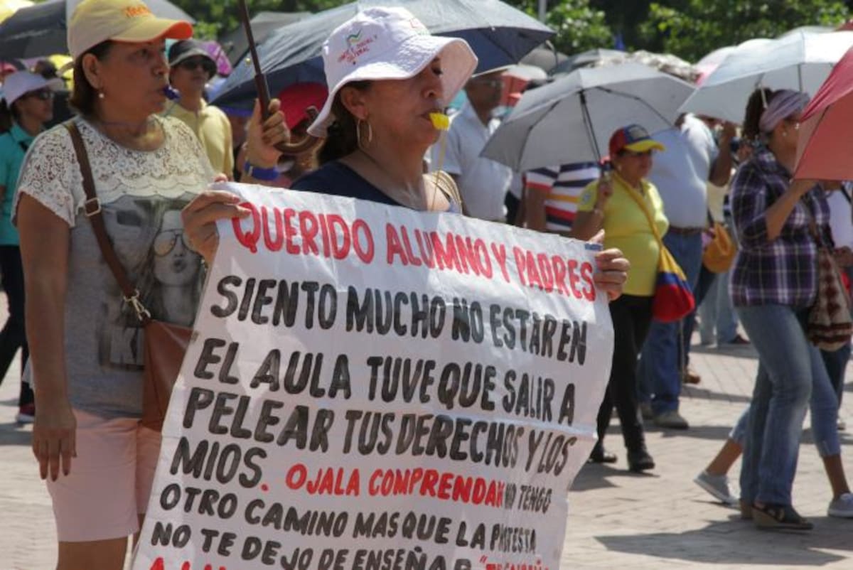 Los docentes levantaron el paro el viernes de la semana pasada. El Universal/Archivo