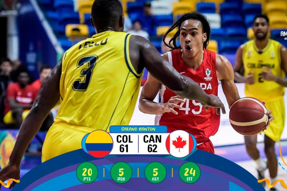 Colombia perdió ante Canadá en la Copa América de Baloncesto