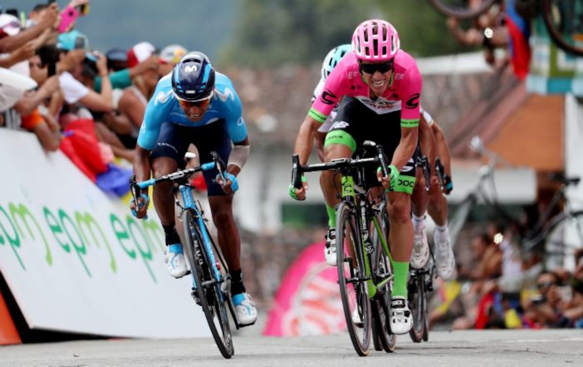 Nairo Quintana y Rigoberto Urán liderarán a Colombia en el Mundial de ciclismo. EFE Leonardo Muñoz