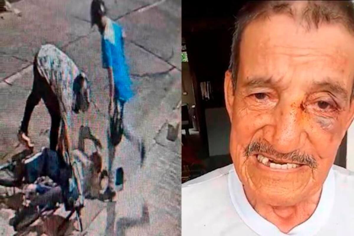 En video quedó grabada brutal agresión a vigilante adulto mayor