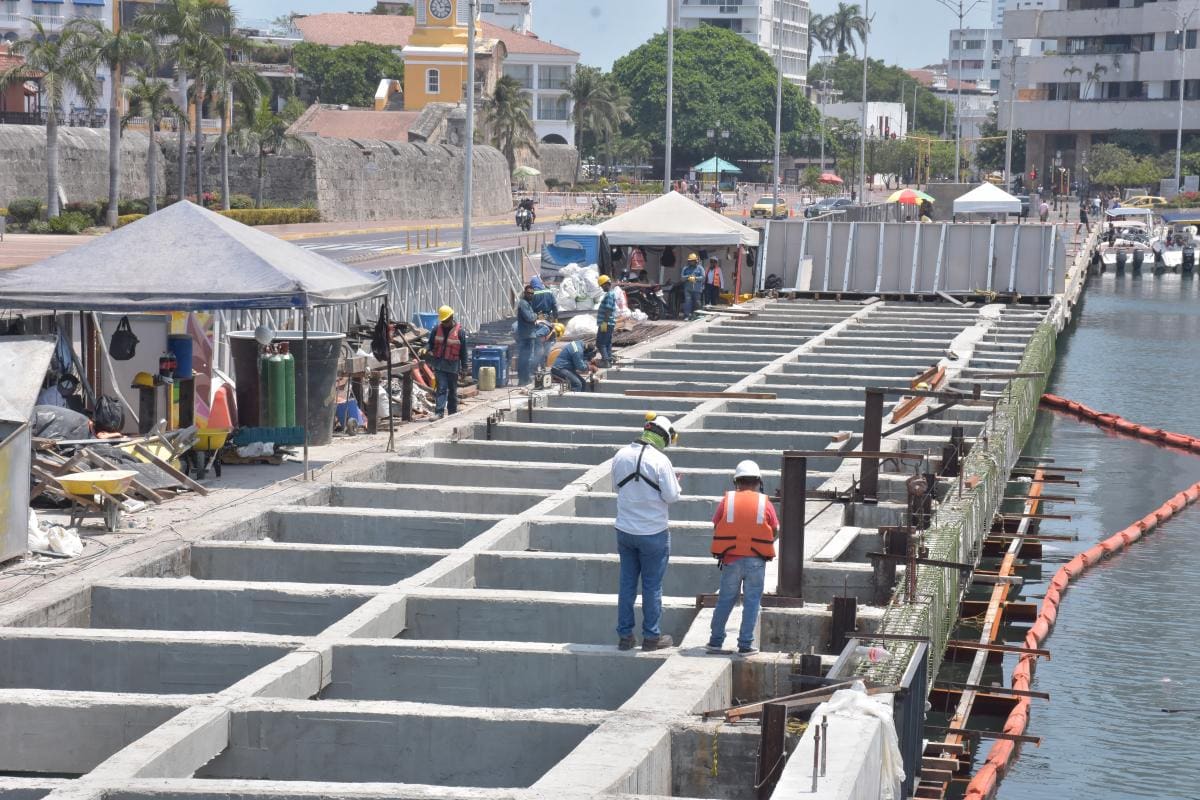 Esto ha pasado con los trabajos de reparación del muelle Los Pegasos