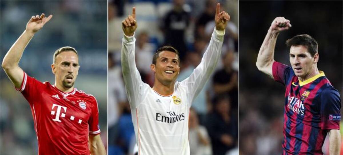 Los aspirantes al balón de oro. AFP DSK