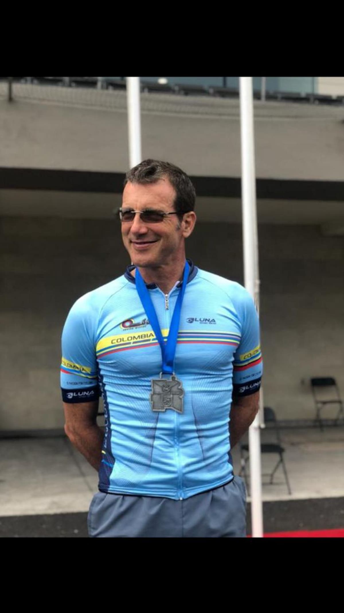 Diego Cabrales, ciclista bolivarense que representó al país en México.