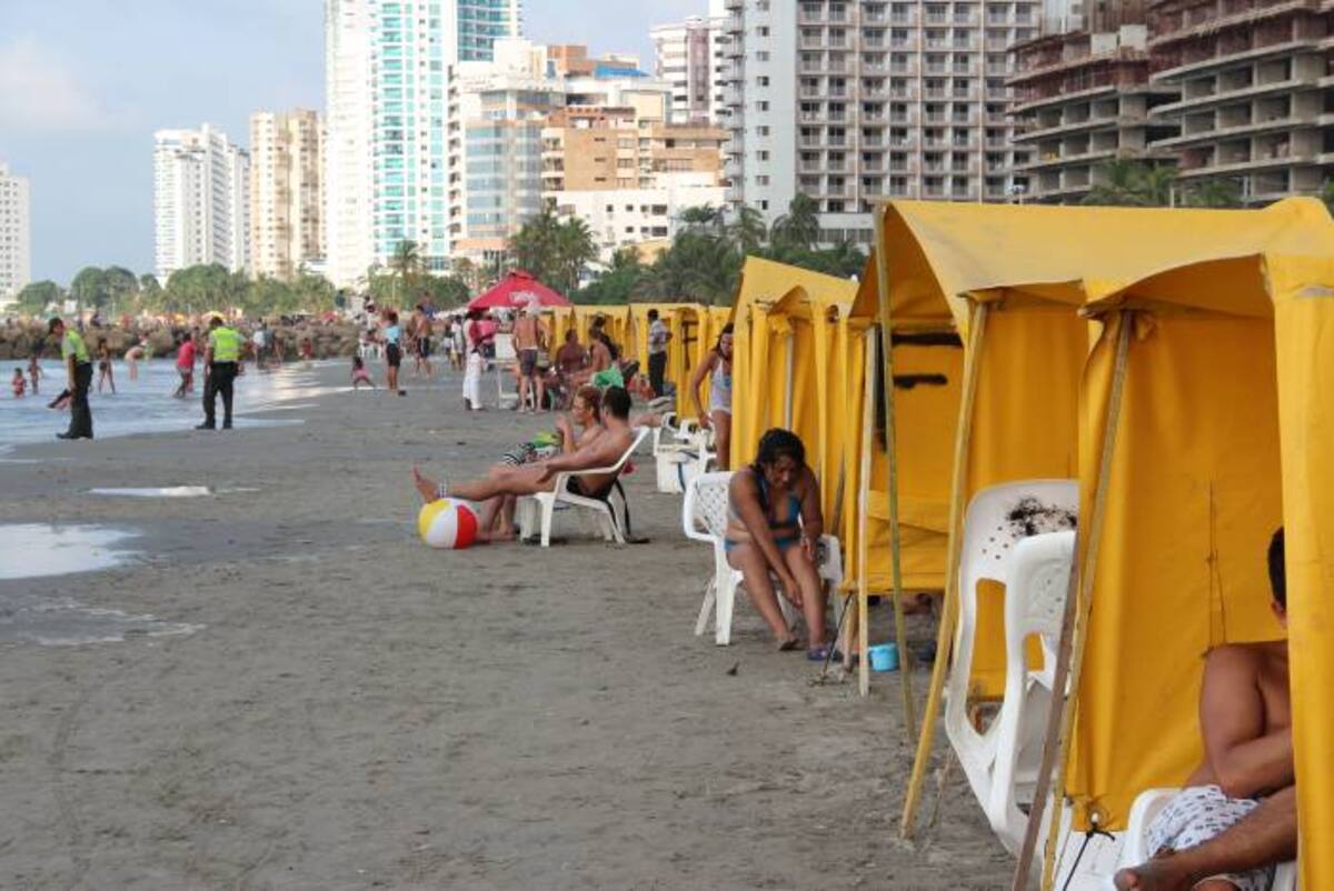 Las playas de Cartagena fueron poco concurridas durante el fin de semana. Julie Parra Benítez