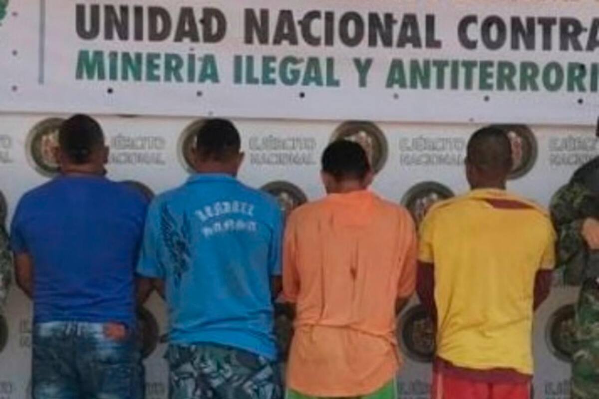Caen cuatro por minería ilegal, al parecer delinquían para Clan del Golfo