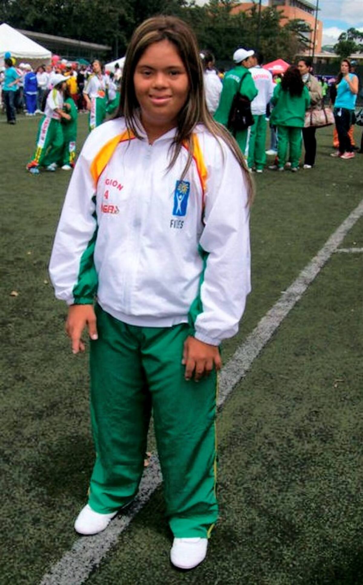 Andrea Torres en las XVII Olimpiada especial Fides – Compensar Iberoamérica en Colombia. CORTESÍA