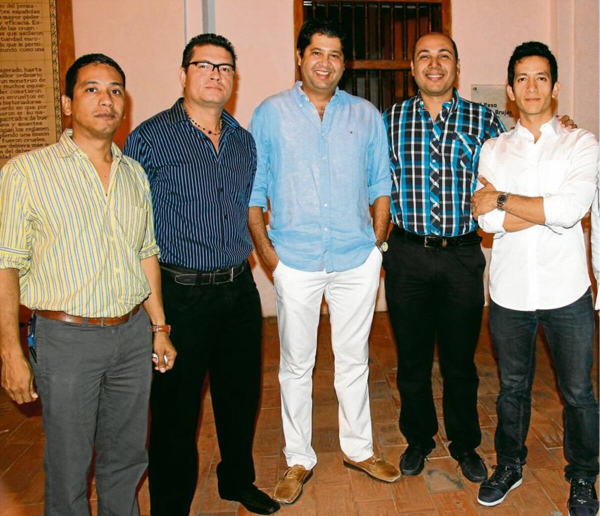 Howard Villarreal, Guillermo Arévalo, Pedro Ibarra, Leo-poldo Villadiego y Elías Galeano.