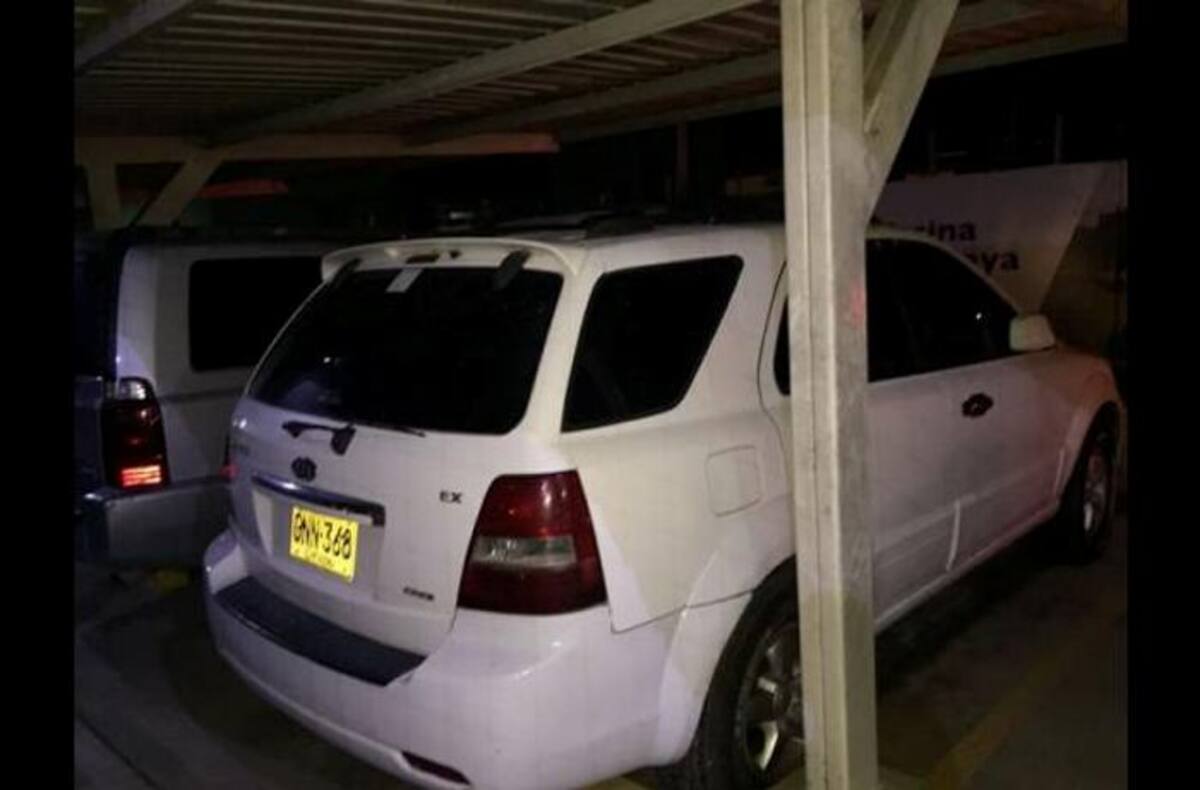 Foto del carro embargado en un parqueadero de Monteverde, al norte de Montería. Cortesía