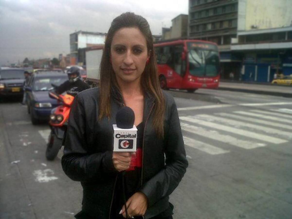 La periodista de Canal Capital, Karen Gamba.