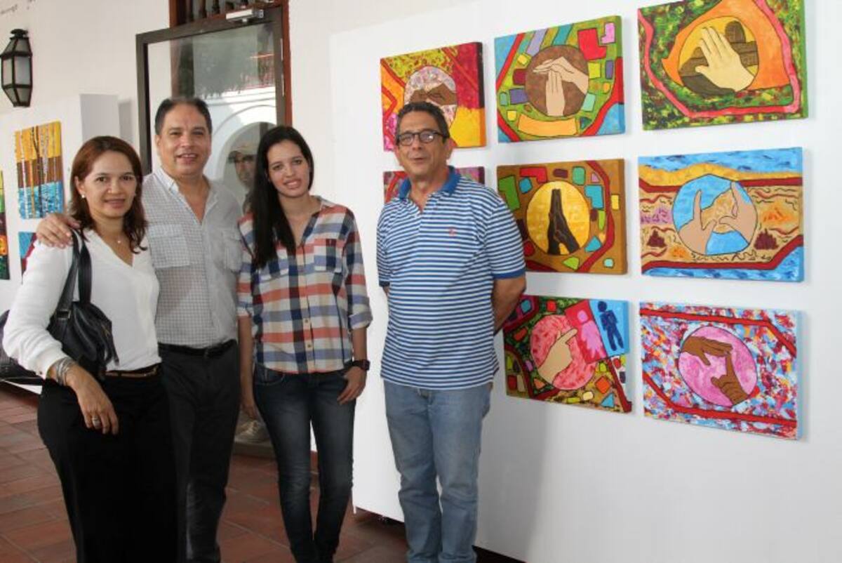 Marta Peña Zapata, Edgardo Diazgranados, la artista Marta Lucía Diazgranados Peña y Eduardo Hernández. MARUJA PARRA