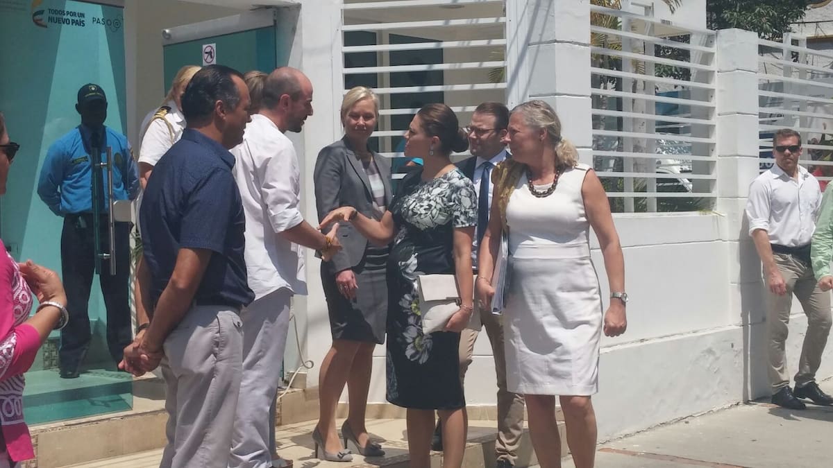 La princesa Victoria de Suecia y su esposo el príncipe Daniel están en Cartagena para estrechar lazos que fortalecerán el intercambio comercial entre el Caribe colombiano y su país. Juliana De Ávila - El Universal