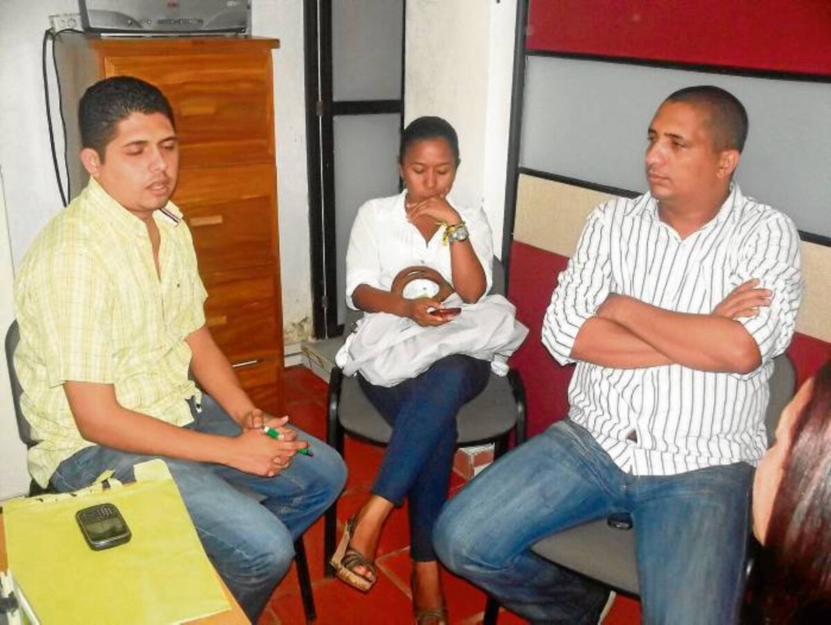 Directivos del Círculo Orlando Benítez, Ivón Bula y Jorge Velásquez de visita en El Universal.