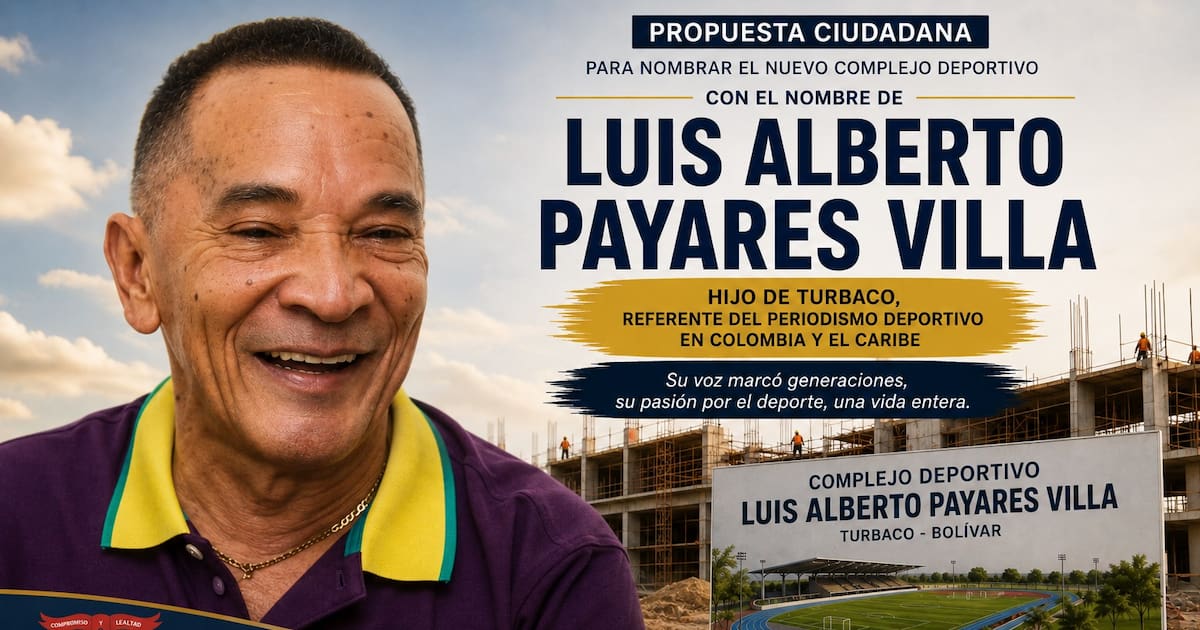 Luis Alberto Payares Villa: proponen su nombre para el nuevo complejo deportivo de Turbaco