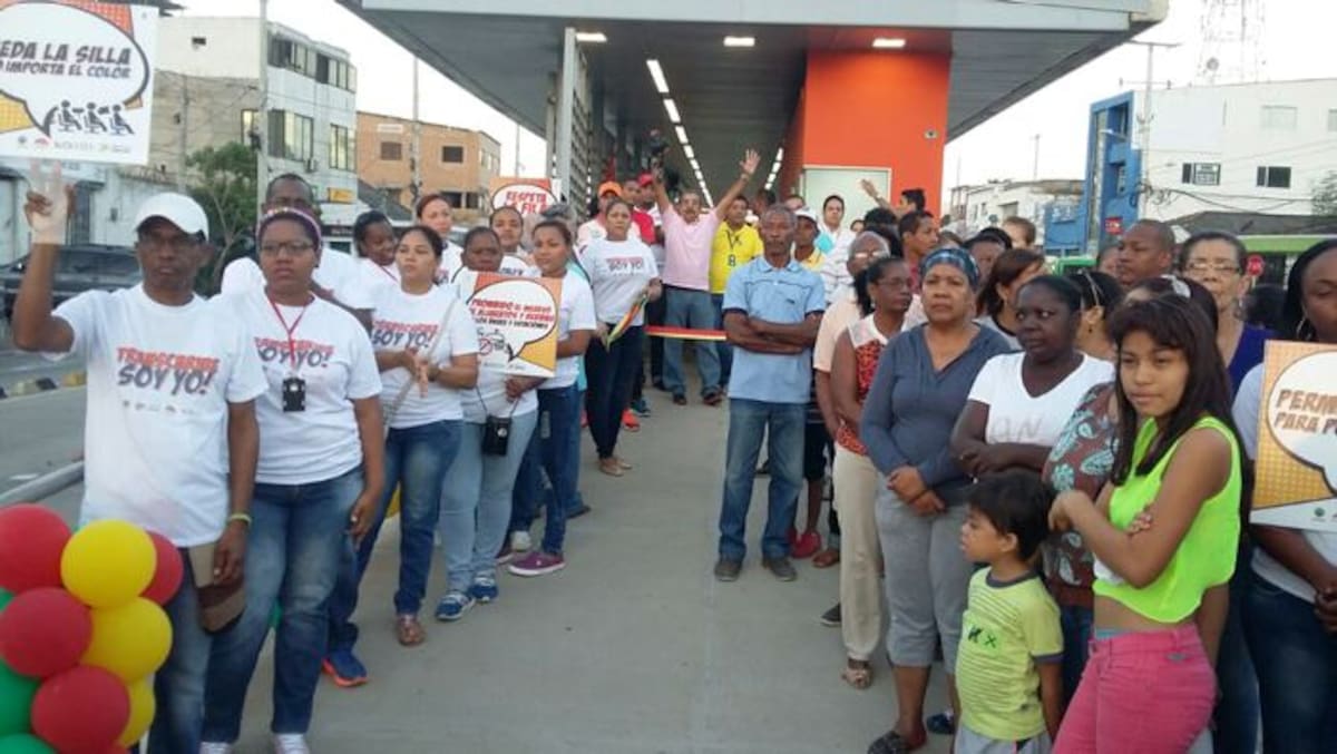 Inauguración de la estación de Transcaribe en Lo Amador. Julio Castaño - El Universal