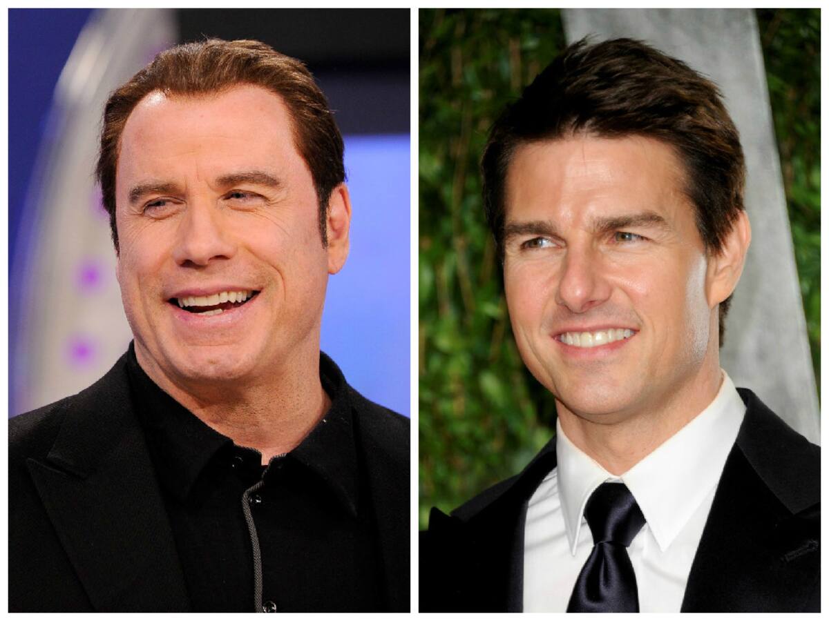 John Travolta y Tom Cruise. ARCHIVO