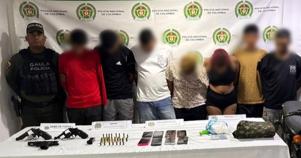 Golpe a red criminal de ‘Los Pachenca’ por extorsión: siete capturados
