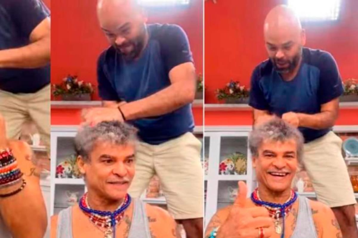 El Pibe Valderrama se dejó peinar de Carlos Vargas