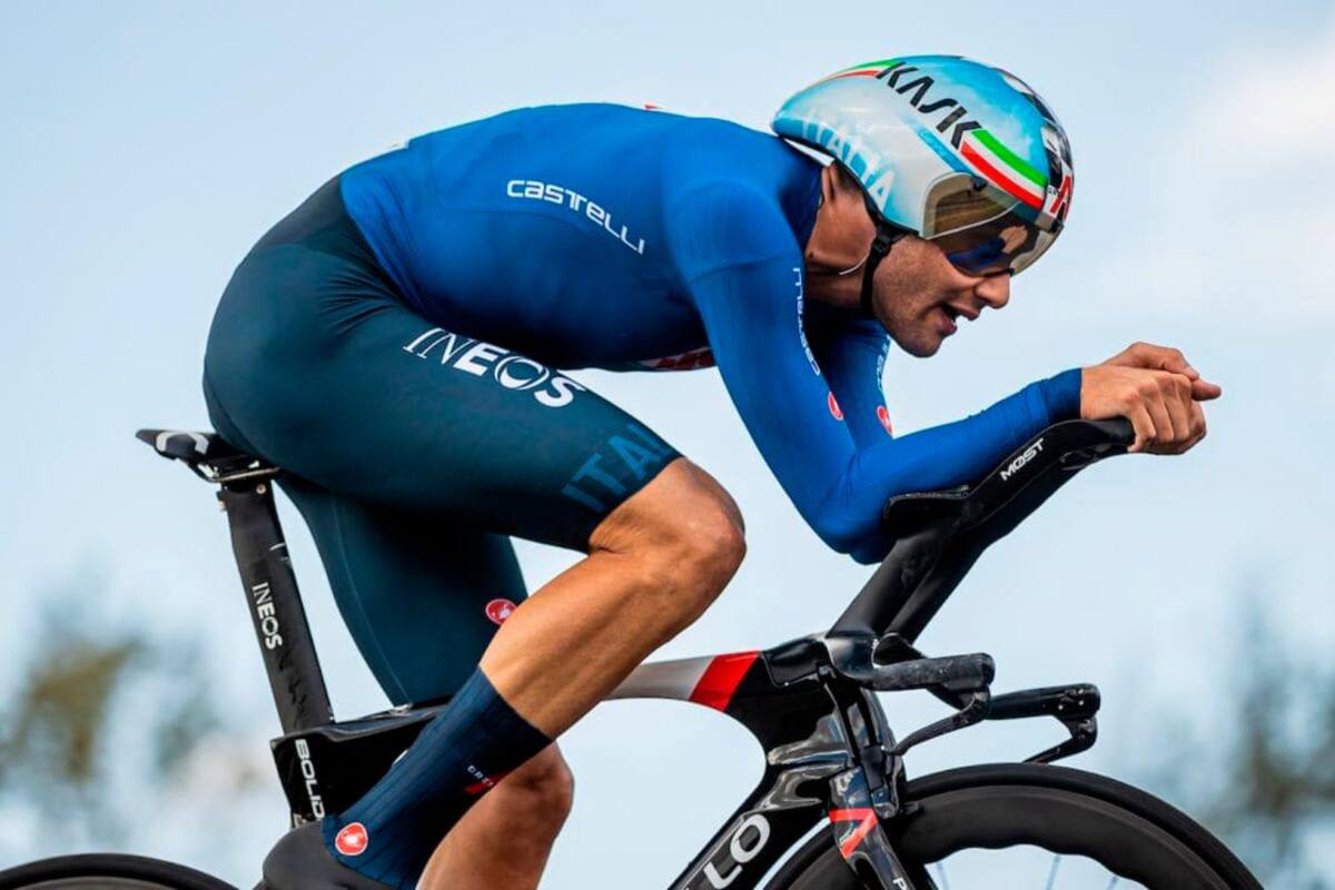 Ganna vuela en la crono; Van Aert consolida el maillot amarillo