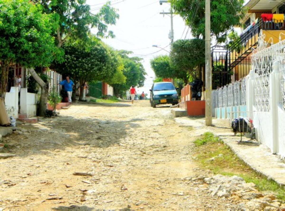 Calles destapadas es la principal característica del barrio.