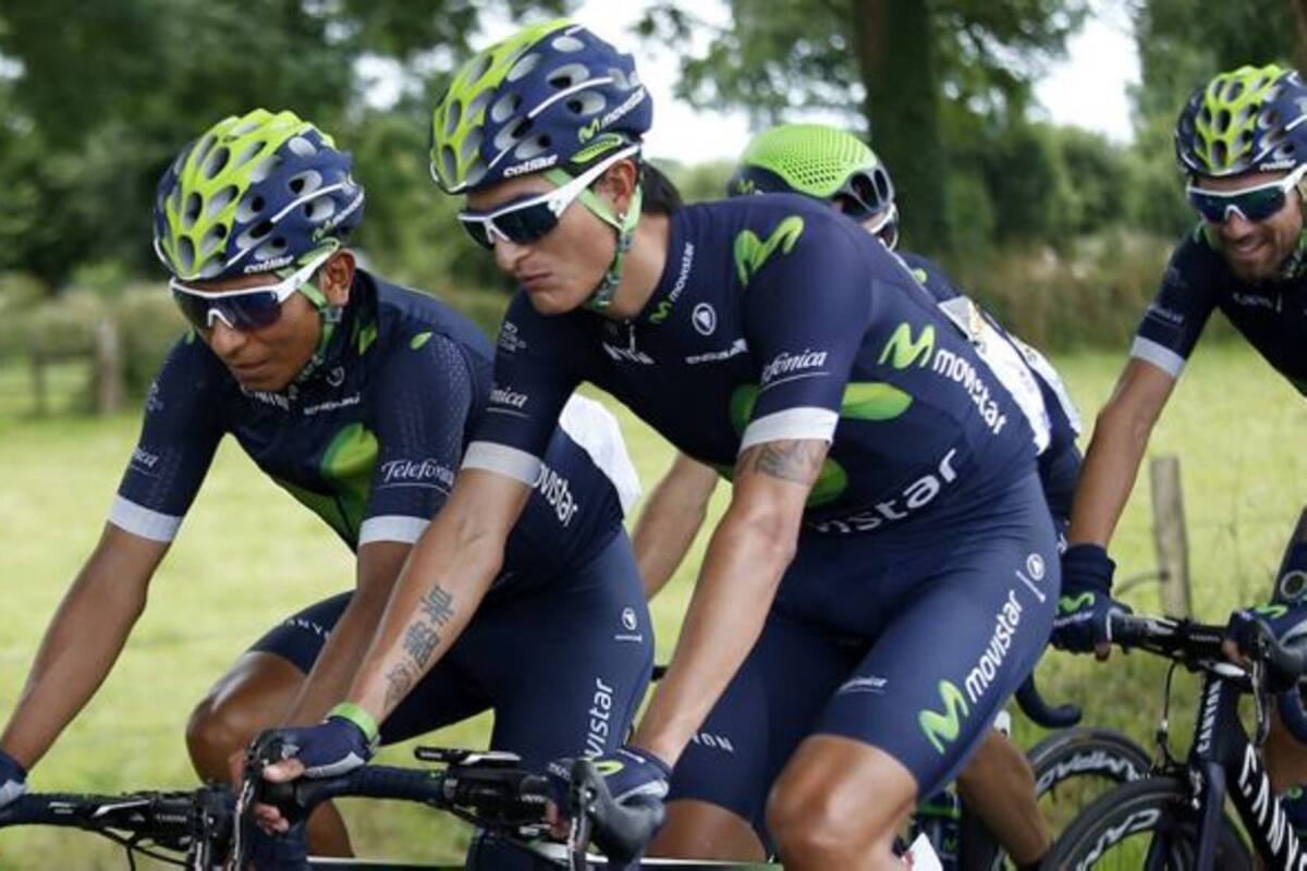 Nairo Quintana y Winner Anacona, líderes del Movistar en el Tour Colombia