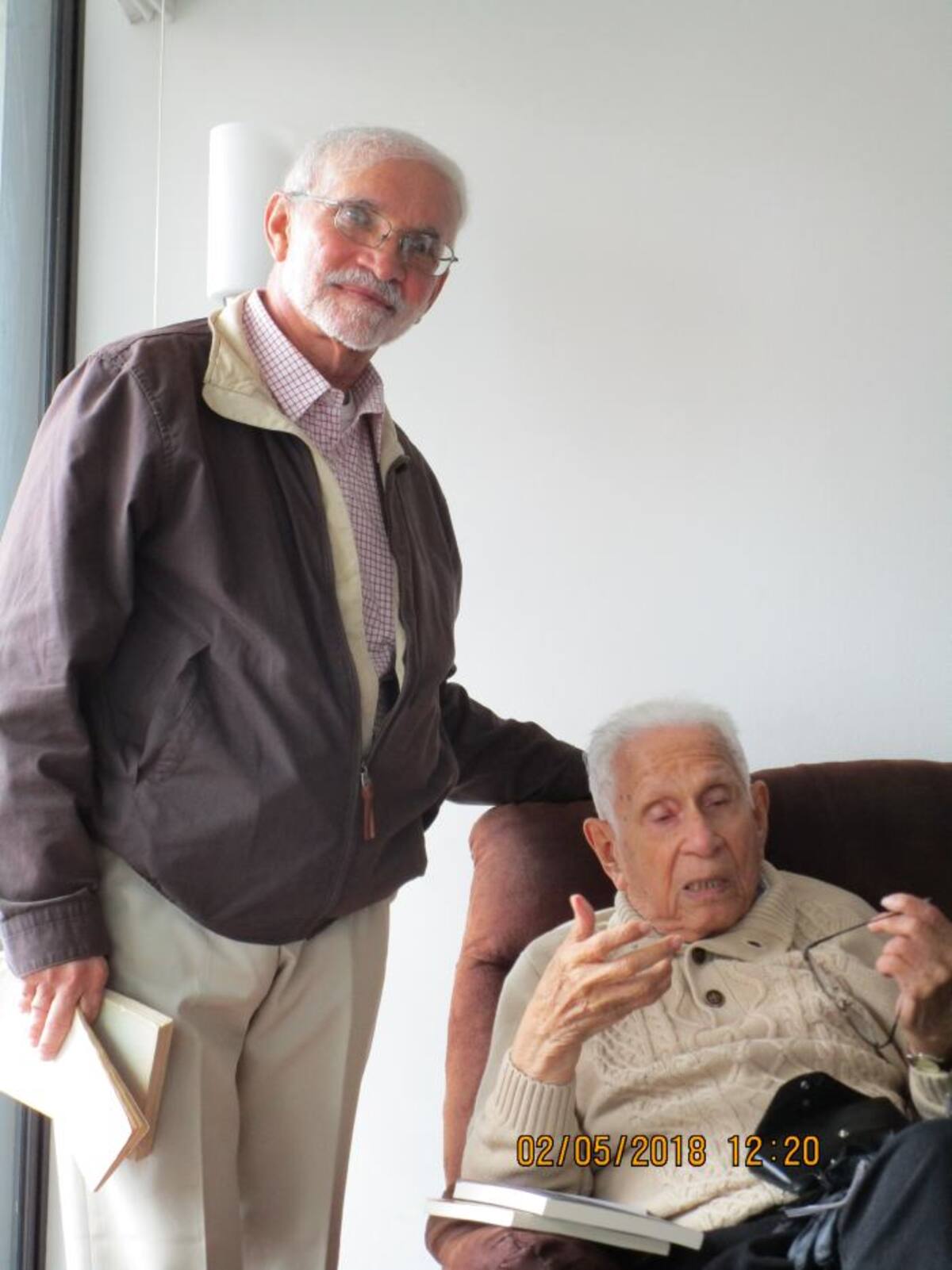Roberto Montes Mathieu con Carlos Alemán, en Bogotá, abril de 2018. Gustavo Tatis Guerra