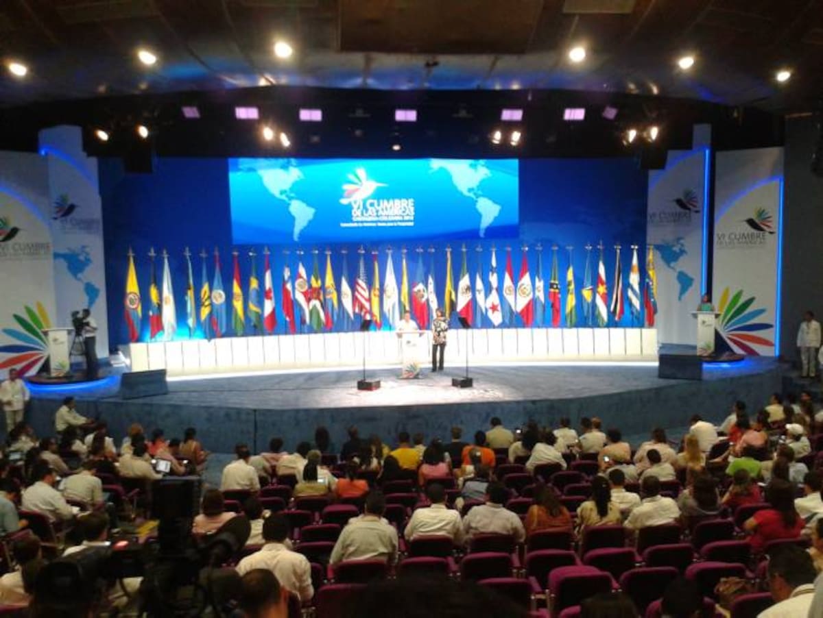 El presidente Juan Manuel Santos clausuró la VI Cumbre de las Américas. AROLDO MESTRE - EL UNIVERSAL -