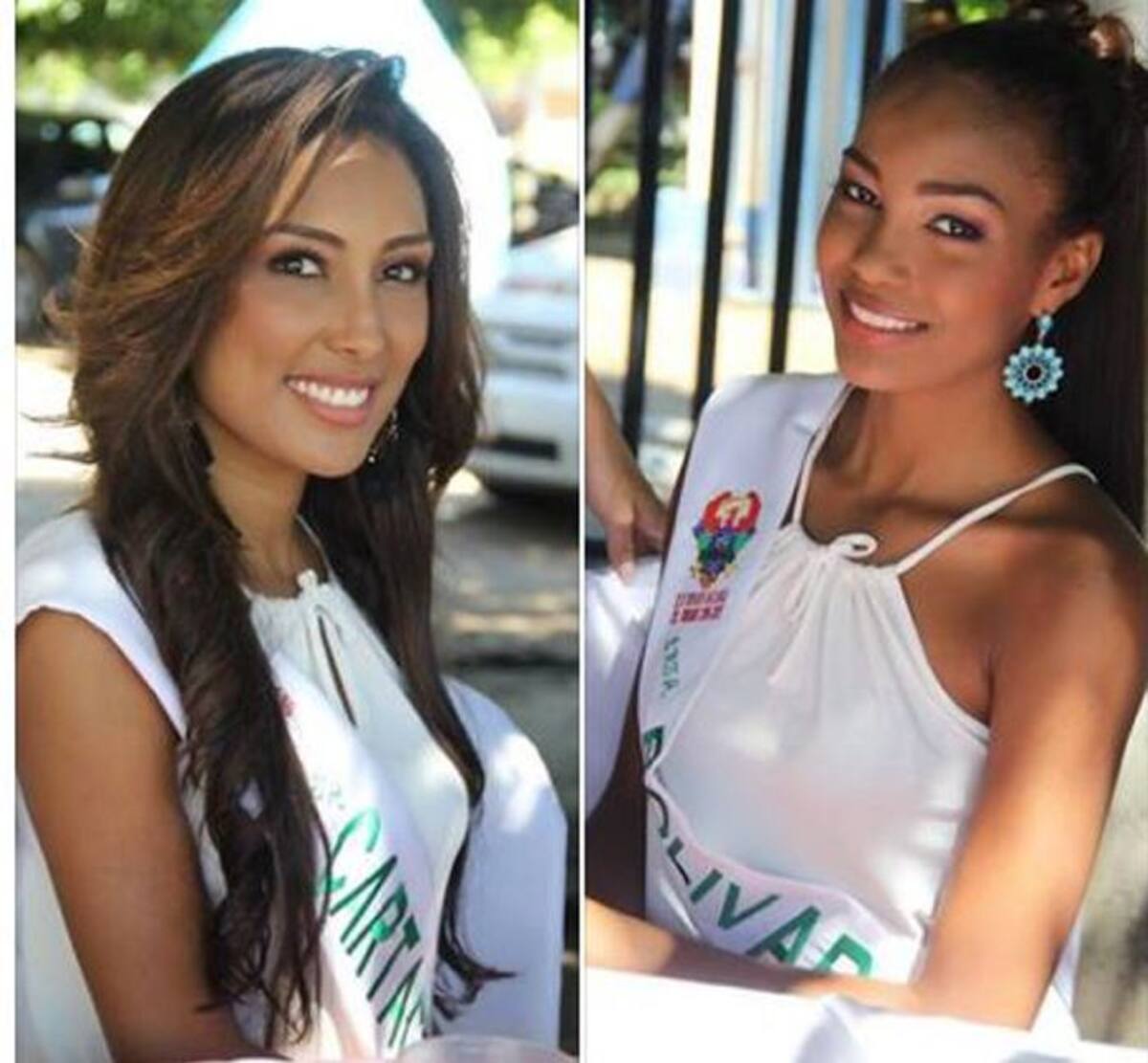 Natalia Zuñiga Payares, representante de Cartagena y Marelis Salas, del departamento de Bolívar. FACEBOOK.