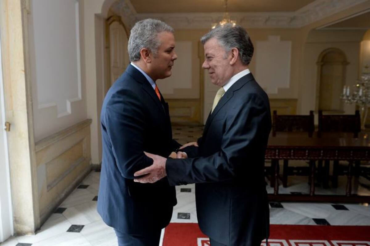Iván Duque y Juan Manuel Santos. COLPRENSA