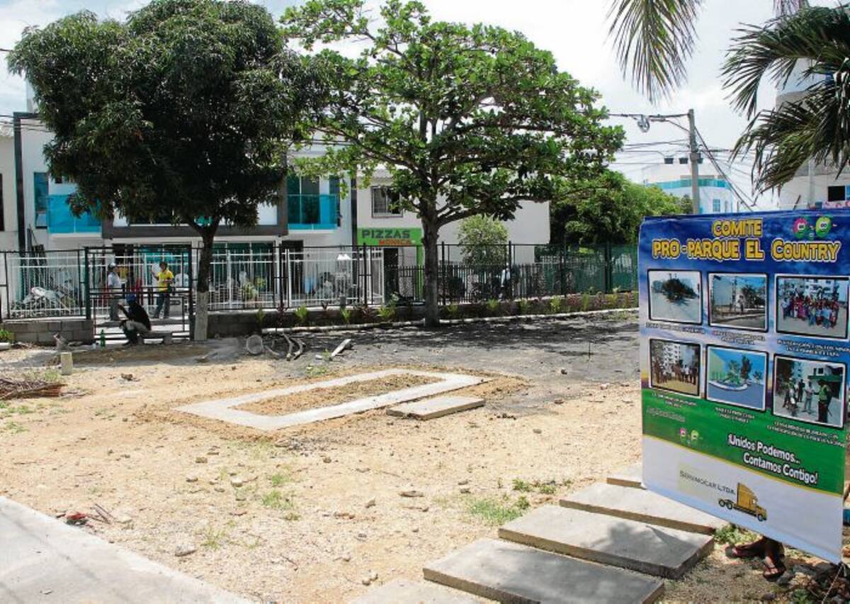 Así se ve hoy el área que poco a poco se convierte en el parque principal de El Country. Se espera que esté terminado a finales de octubre. LORENA HENRIQUEZ – EL UNIVERSAL