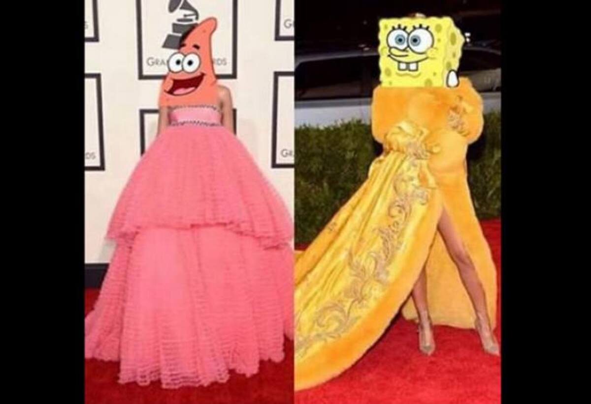Memes del vestido de Rihanna.