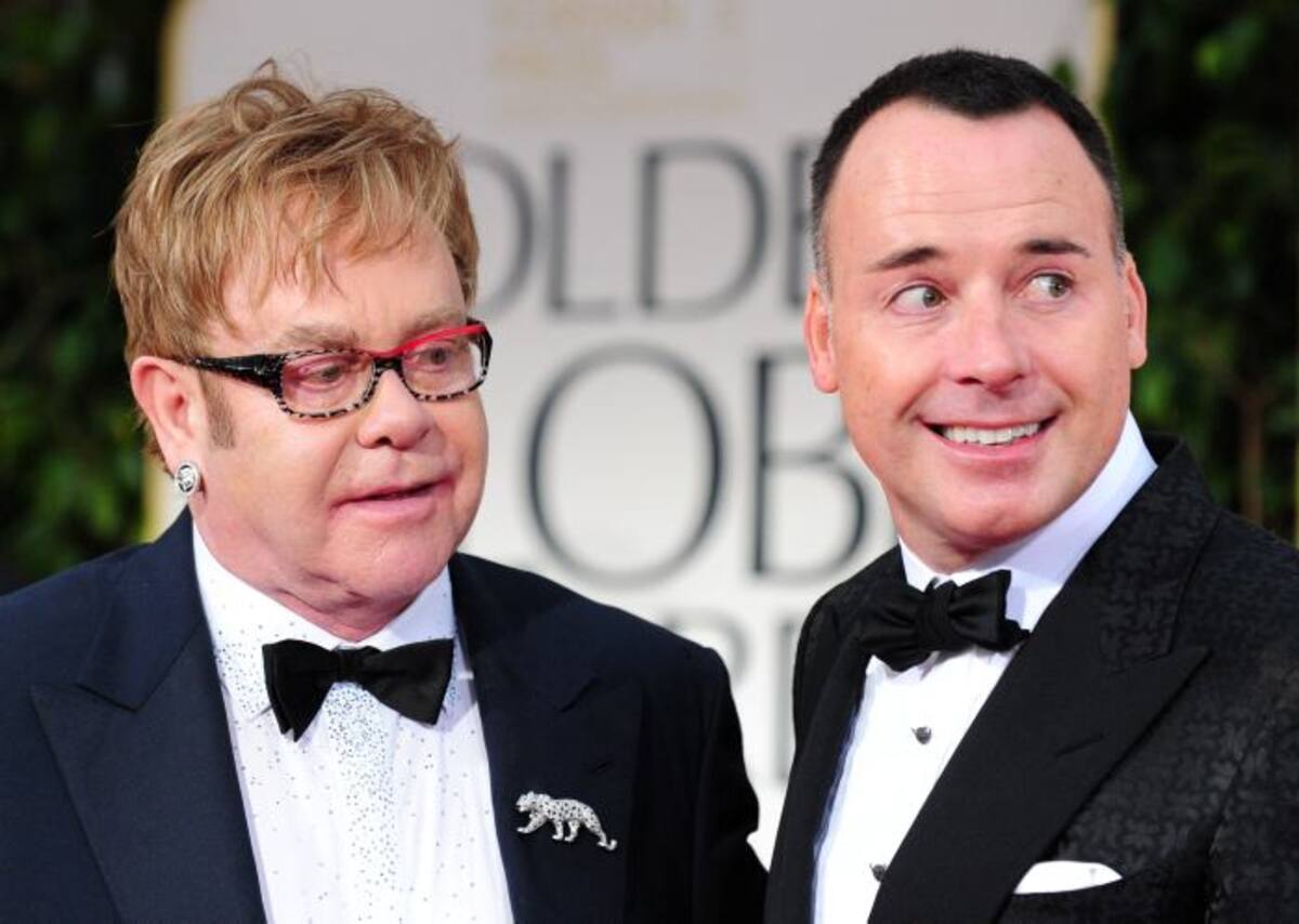 Elton John y David Furnish. AFP FREDERIC J. BROWN