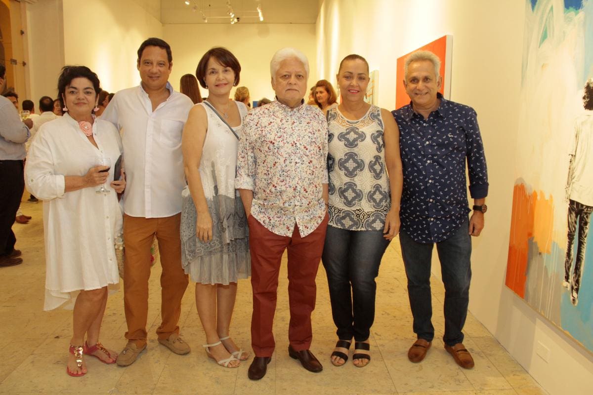Leo Herrera, Nelson Villalba, Fela Hoyos, Simón Herrera, Martha Hoyos y Jimmy Herrera.